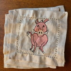 Hog linen cocktail napkins!